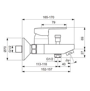 Смеситель Vidima Logik BA279AA ванны и душа
